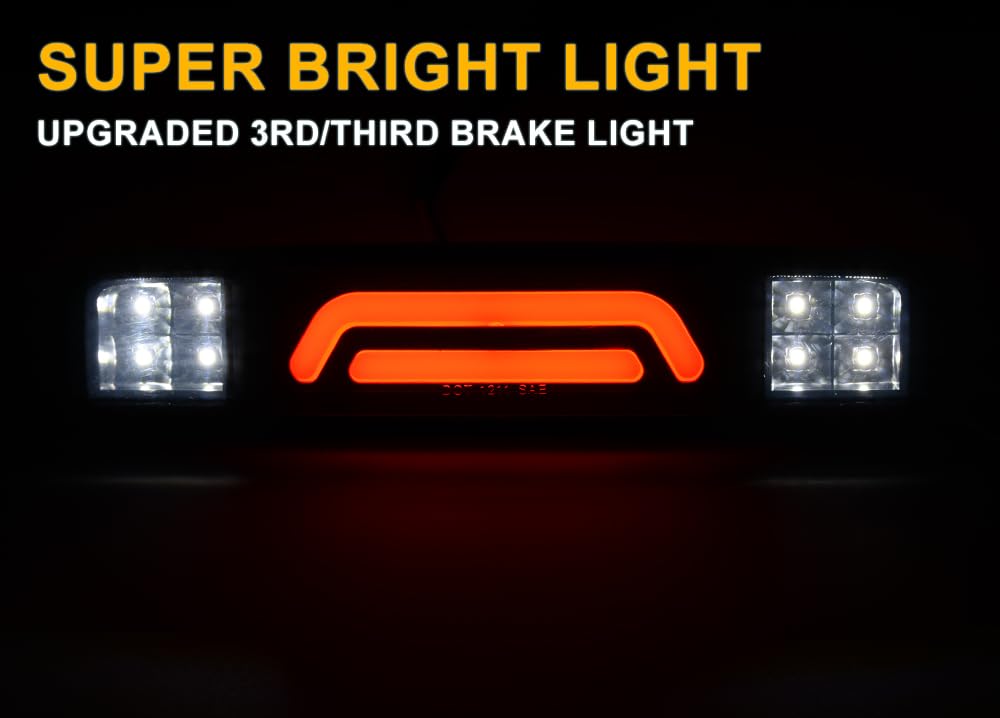 G-Plus Led Third Brake Light Compatible With Ford F250 F350 F450 F550 Super Duty 1999-2016 Rear 3Rd Cargo Led Tail Lamp Smoky Le