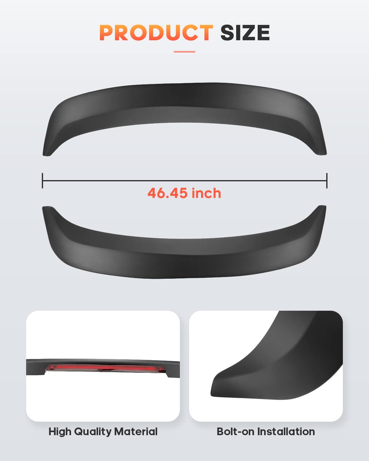 FINDAUTO ABS Rear Trunk Spoiler Wing with 3rd Brake Light Fits for 2009-2015 for Nissan Maxima Trunk Lip Spoiler