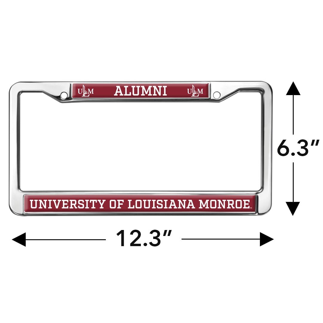 University of Louisiana Monroe Alumni Full Size Standard License Plate Metal Frame