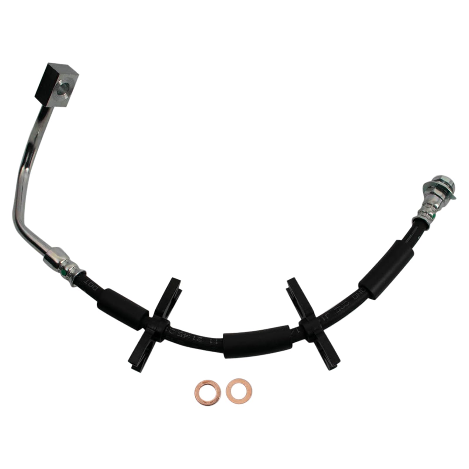 Trq Front Brake Hose Set Compatible With 2004-2005 Ford F-150