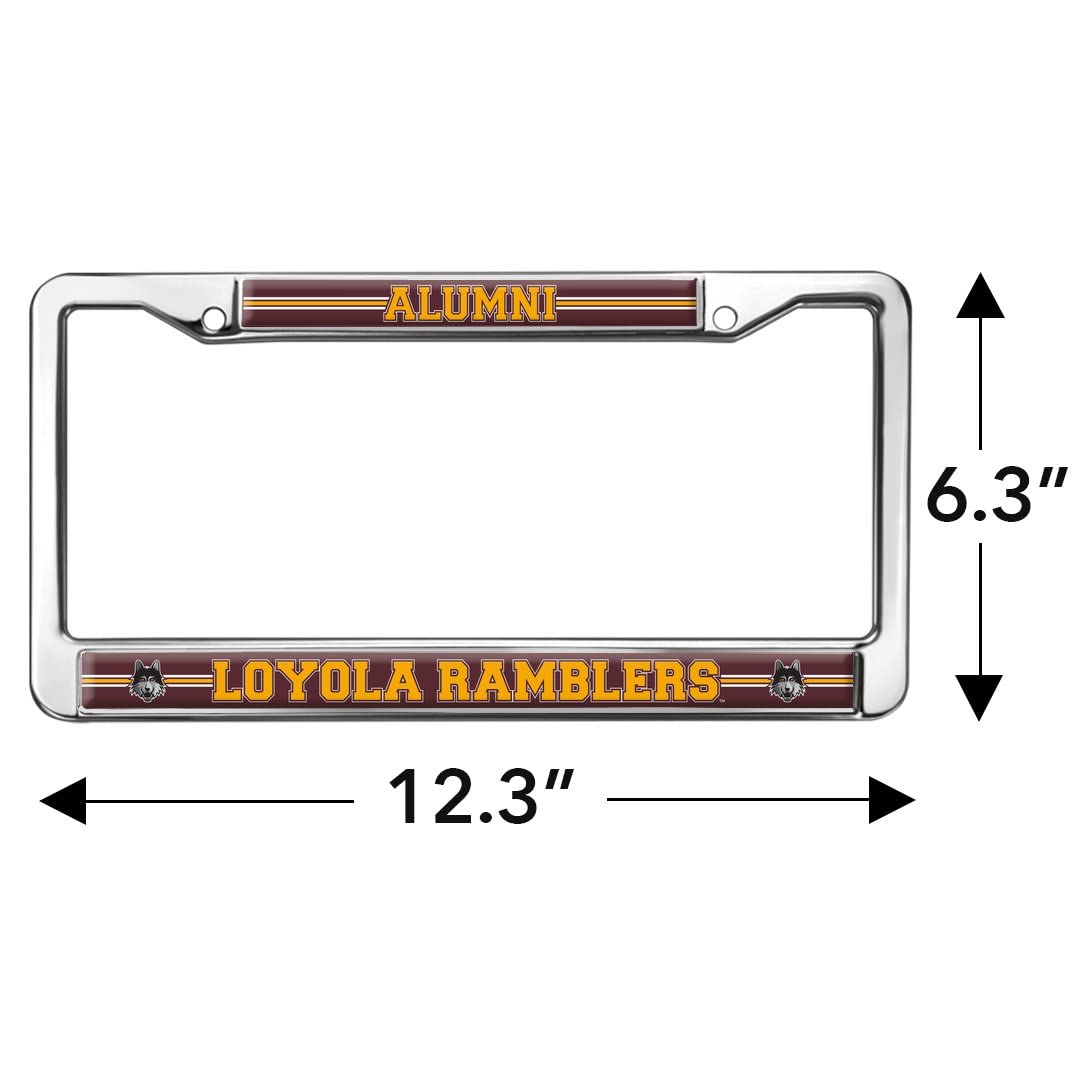 GRAPHICS & MORE Metal License Plate Frame - Loyola Chicago Alumni Logo - Full Size - One Size