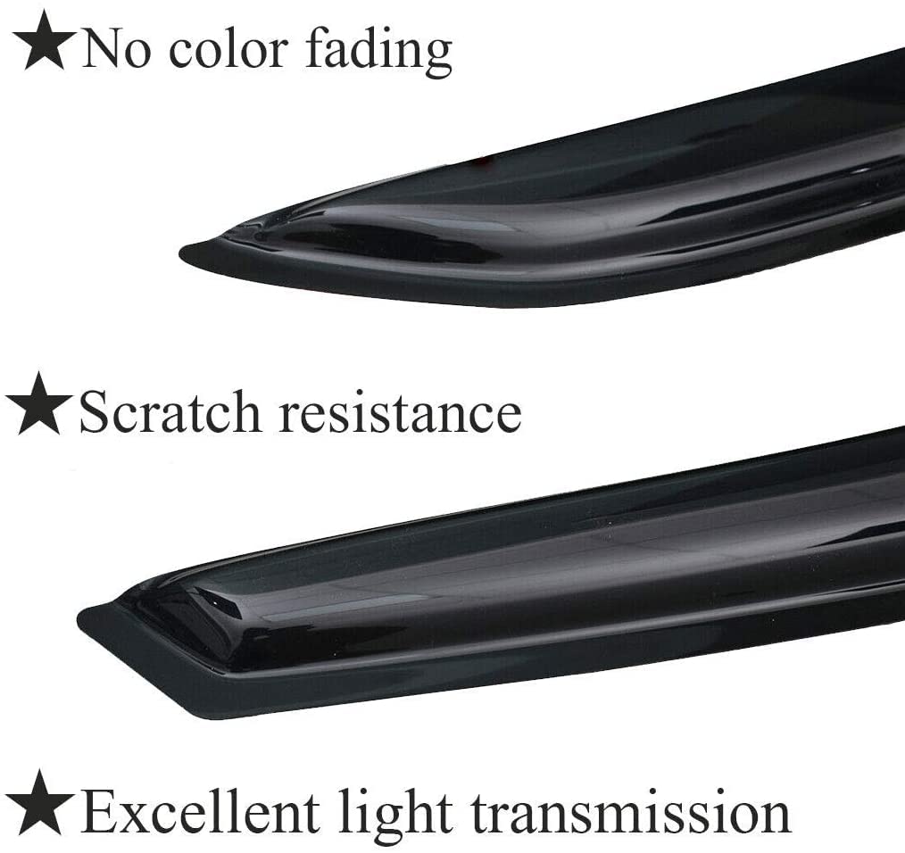 Window Deflectors Rain Guards Visors For 2007-2014 Chevy Silverado/Gmc Sierra 1500/2500Hd/3500Hd Extended Cab, Side Window Defle