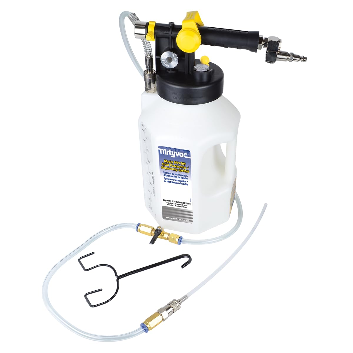 Mityvac MV7105 Fluid Extractor Dispenser for Evacuating, Topping-Off, Refilling Reservoirs or Bleeding Hydraulic Brake/Clutch Sy