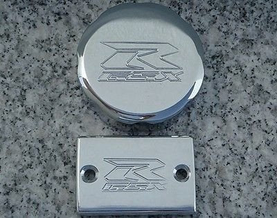 I5 Chrome Brake Fluid Caps For Suzuki Gsxr 600 750 1000 Gsxr600 Gsxr750 Gsxr1000.