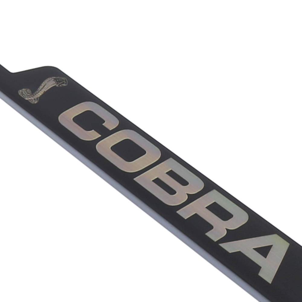 Au-Tomotive Gold, INC. Ford Mustang Cobra Black Steel License Plate Frame
