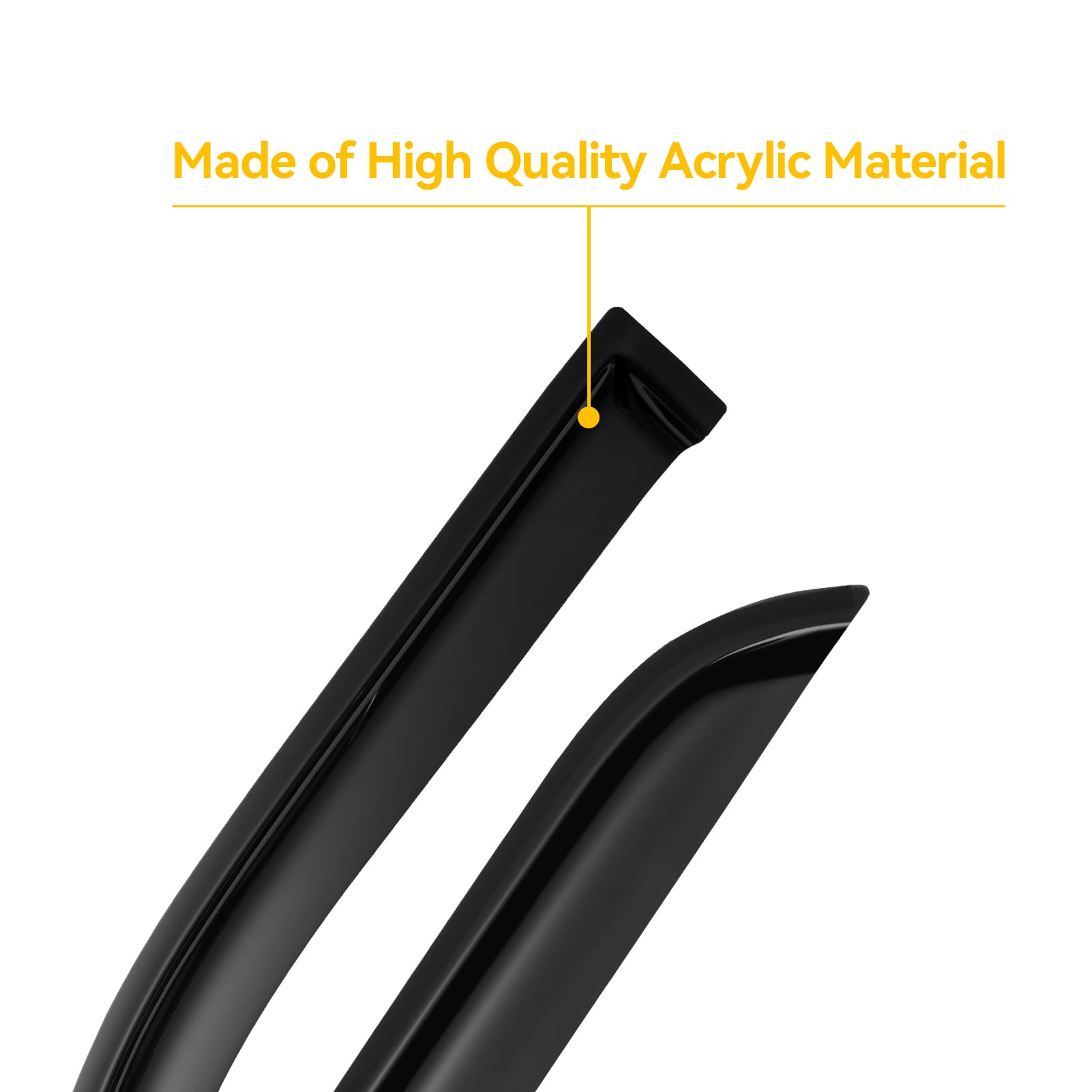 Cxdar Window Rain Guards Visors For 2011 2012 2013 2014 2015 2016 2017 2018 2019 Ford Explorer, Window Vent Wind Shades Deflecto