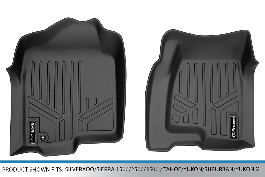 Maxliner Floor Mats 1St Row Liner Compatible With 1999-2007 Silverado/Sierra 1500/2500/3500/2000-2006 Tahoe/Yukon/Suburban/Yukon