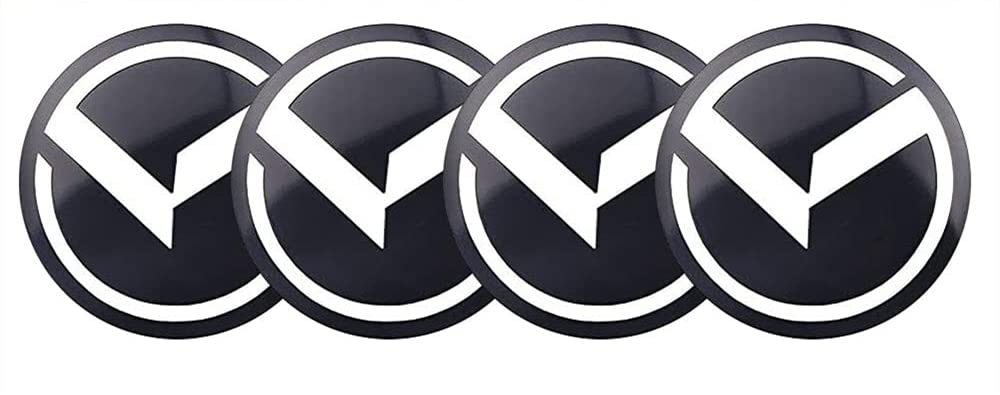 Jdclubs, 4Pcs 2.22In Car Logo Abs Material Wheel Center Cap Sticker Wheel Emblem Badge Logo Stickers (Fit K Black)