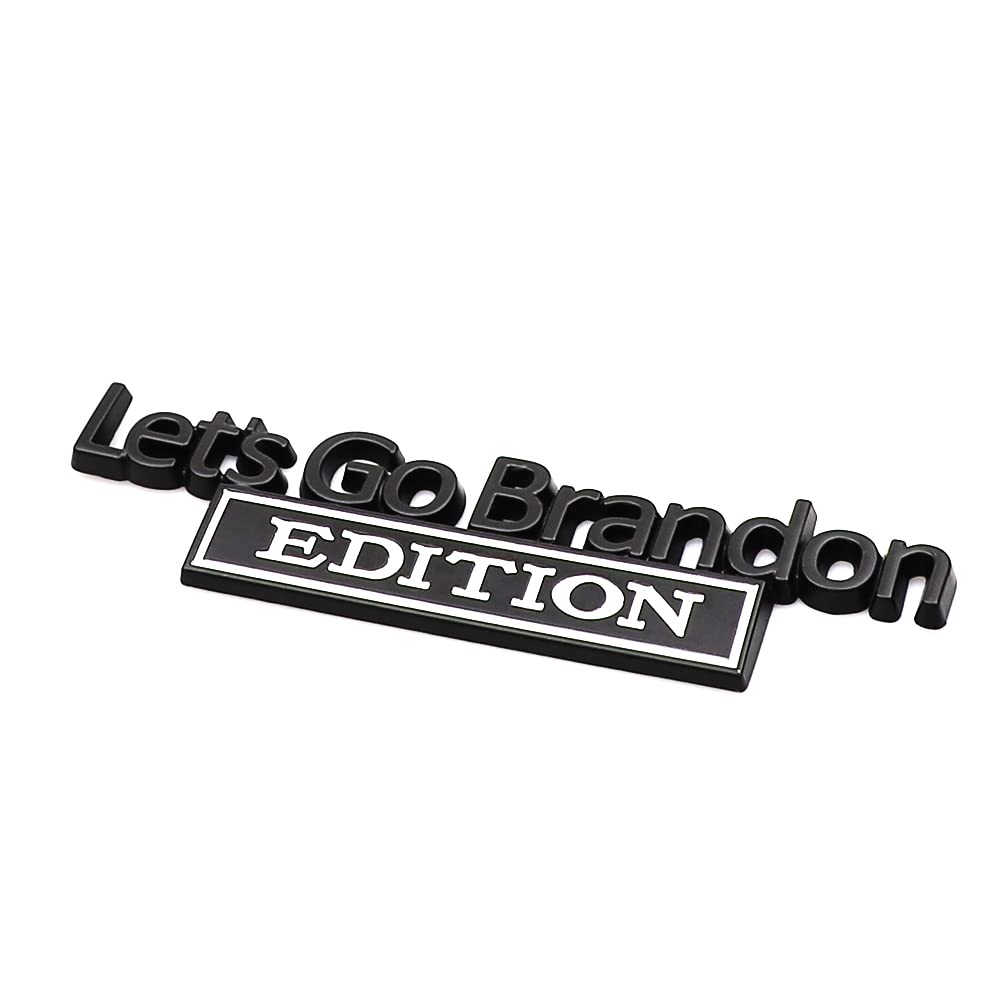 2 Pcs Let'S Go Brandon Edition Emblem Car Side Rear Front Hood Trunk Door Badge 3D Decal Sticker For Car Truck Cr-Edition Cr-Edi