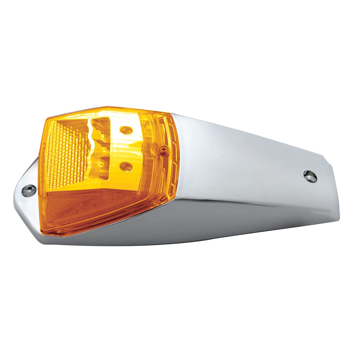 United Pacific 17 Led Reflector Square Cab Light Kit - Amber Led/Amber Lens,Chrome,39529
