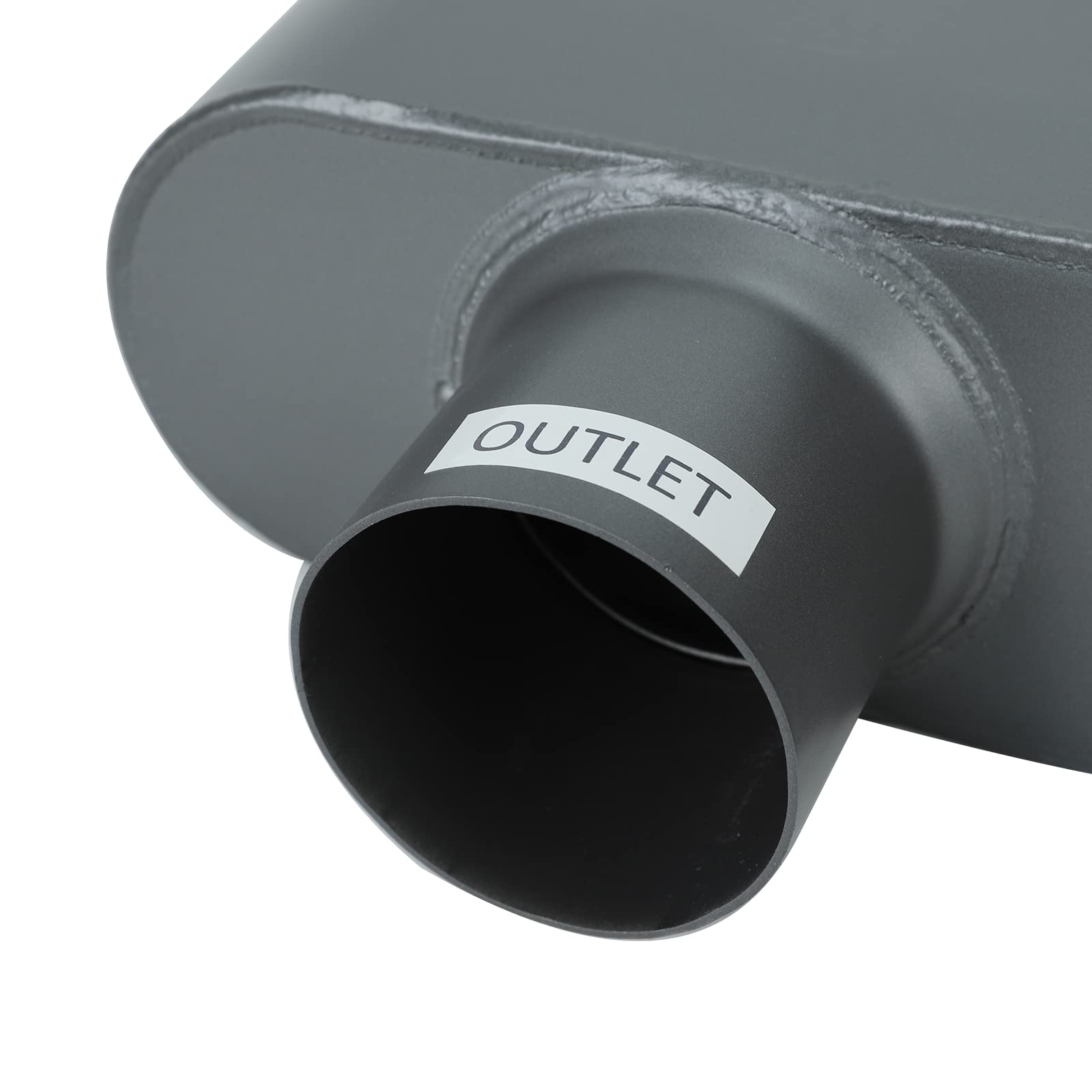 Pair Of Single Chamber Performance Race Muffler 3'' Center/Center Universal Steel Muffler (3 Inch)