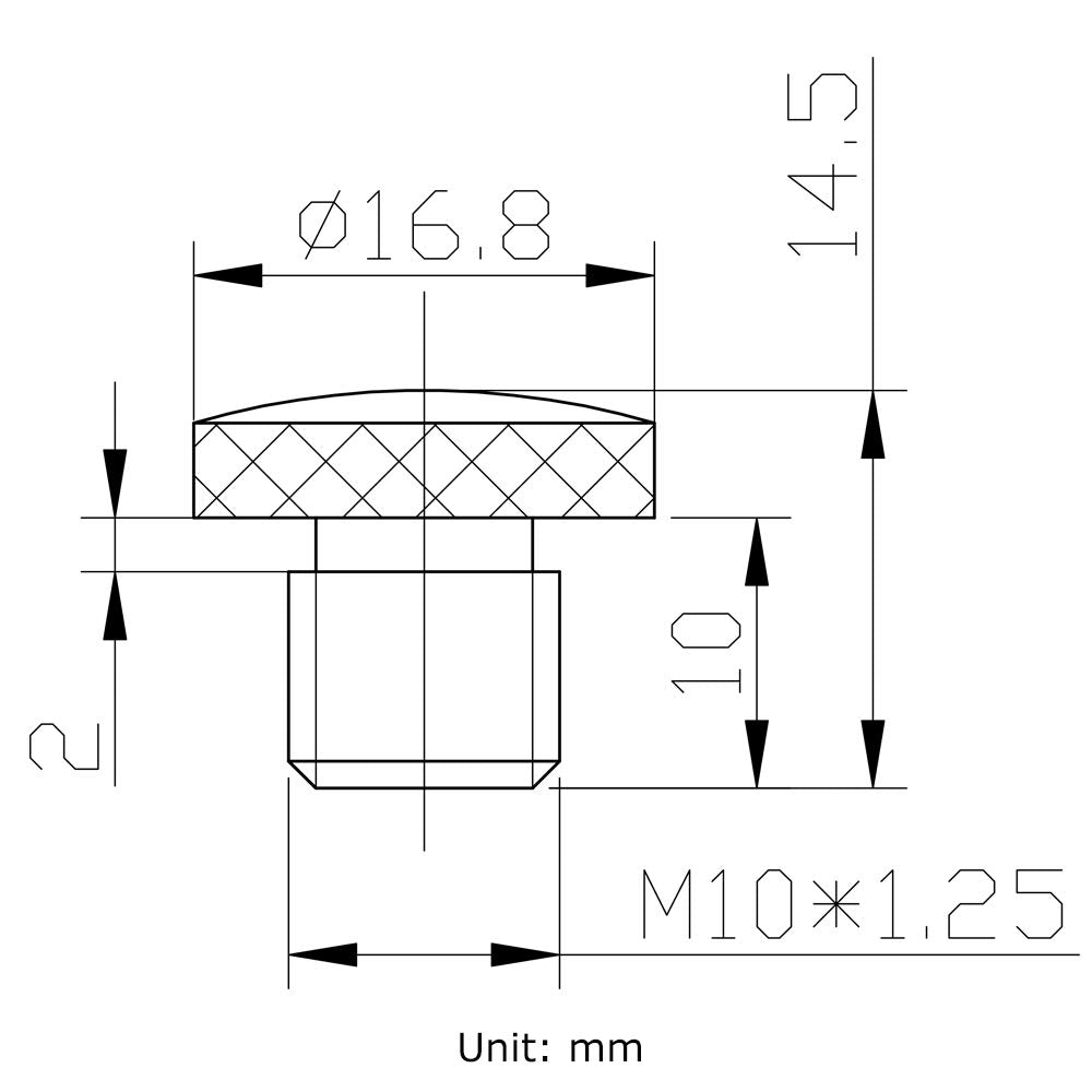 Evermotor M10 X 1.25 Motorcycle Mirror Hole Plugs Cnc 10Mm Aluminum Screws Accessories For Honda,Kawasaki,Ducati,Ktm,Yamaha Black 2 Pieces (Right Thread + Left Thread)