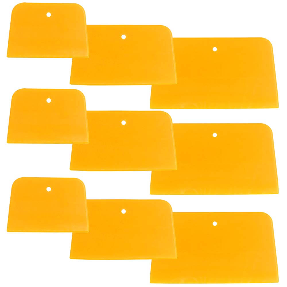 Set Of 9 Body Filler Spreaders Automotive Body Fillers, Sourceton 4, 5, 6 Inch Reusable Plastic Spreader For Applying Fillers, P