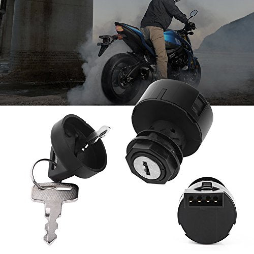 Yosoo Ignition Key Switch, Push Button, 4 Positions, Black, Manual Operation, Polaris 500 Ignition Starter Switch Key, Fit Polaris Worker 500 500 2003-2007 4 Pin Atvs Scooters