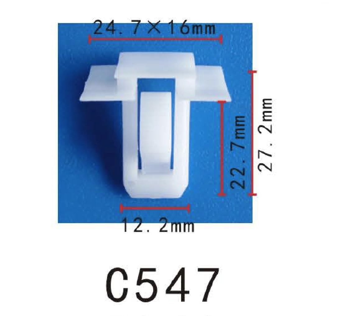 Autobahn88 Retainer Clip For Rocker Panel, Compatible With Gm, Buick Century Regal, Chevrolet, Camaro, Celebrity, Monte Carlo, M