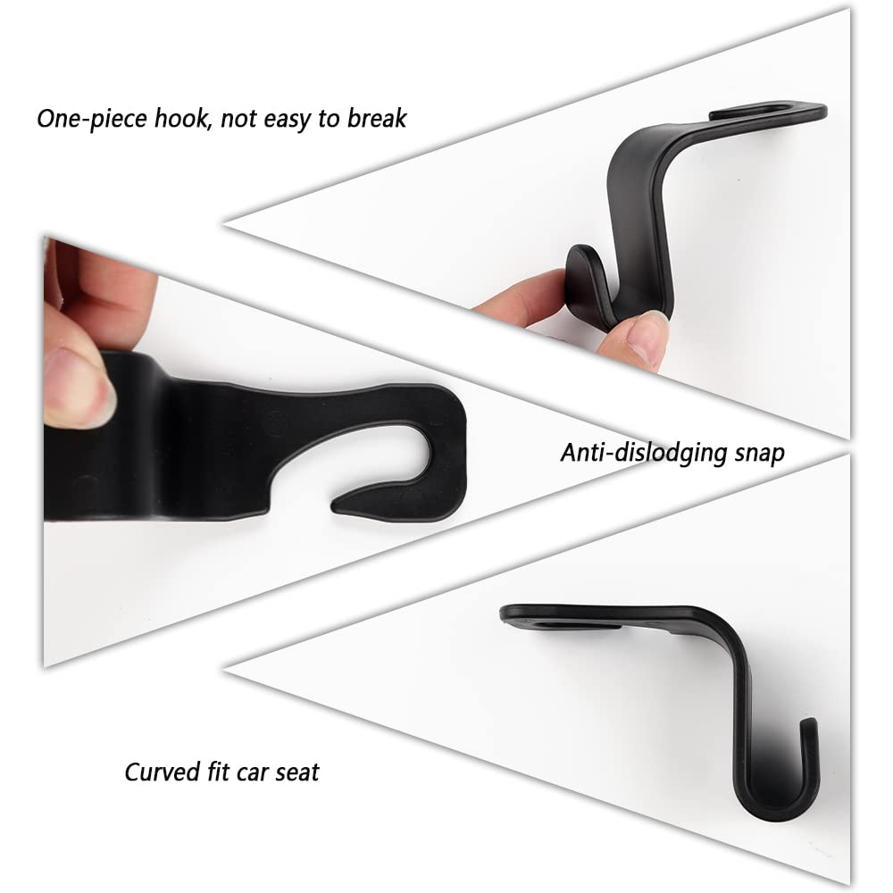 NHHC Car Accessories Muilty-Purpose Car Seat Headrest Hook,Universal Car Organizers and Storage for Handbags,Backpacks,Umbrellas