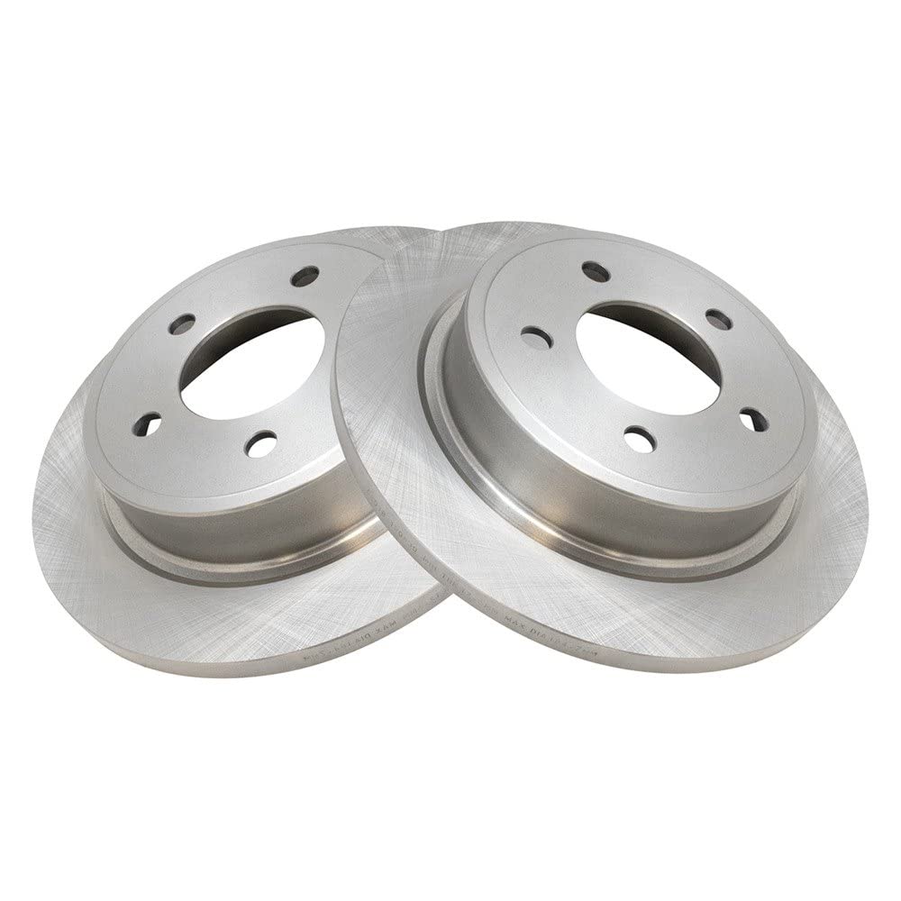 Trq Rear Brake Rotors Set Solid Compatible With 2004-2008 Chrysler Pacifica