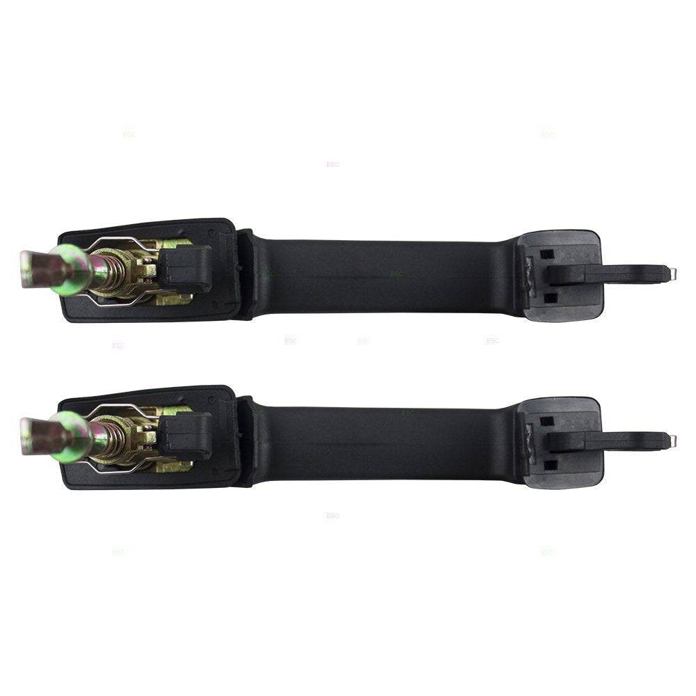 AutoandArt Brock Replacement Front Outside Black Door Handle with Lock Cylinder and 2 Keys Set Comaptible with 1993-1999 Golf 1993-1998 A3 1999 A4 1995-1999 Cabrio 1HM8372073FZ