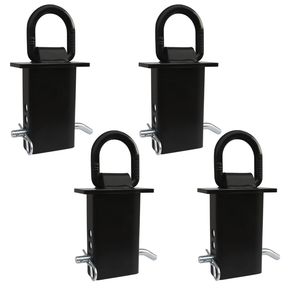 lifgarfe 4PCS 16200lbs Trailer Stake Pocket D Ring Tie Downs Fit for Flated Trucks and Trailers with Standard 2'' x 4'' Stake Po