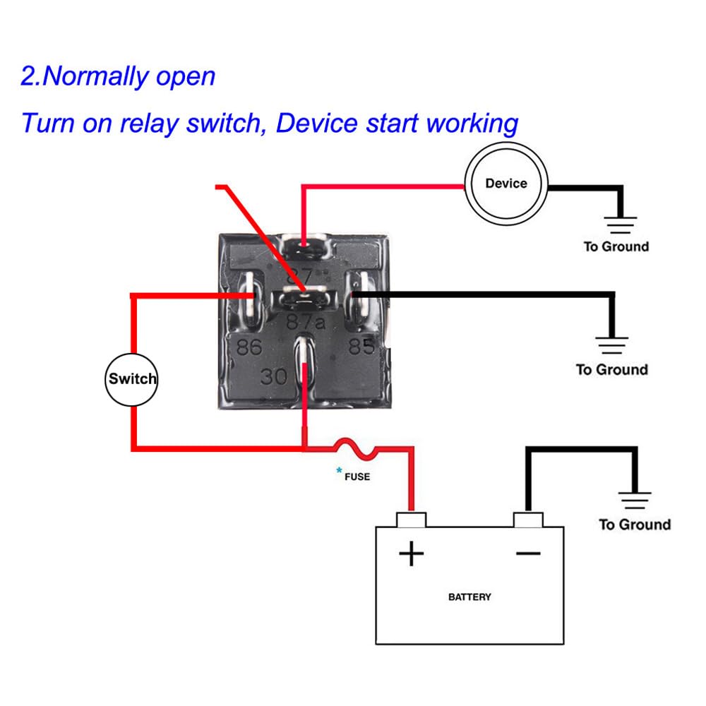 Gebildet 12V/40A Spdt Standard Auto Relay 5 Pin Car Heavy Duty Switches & Starters, Used For Motor Automobile, With Black Waterp