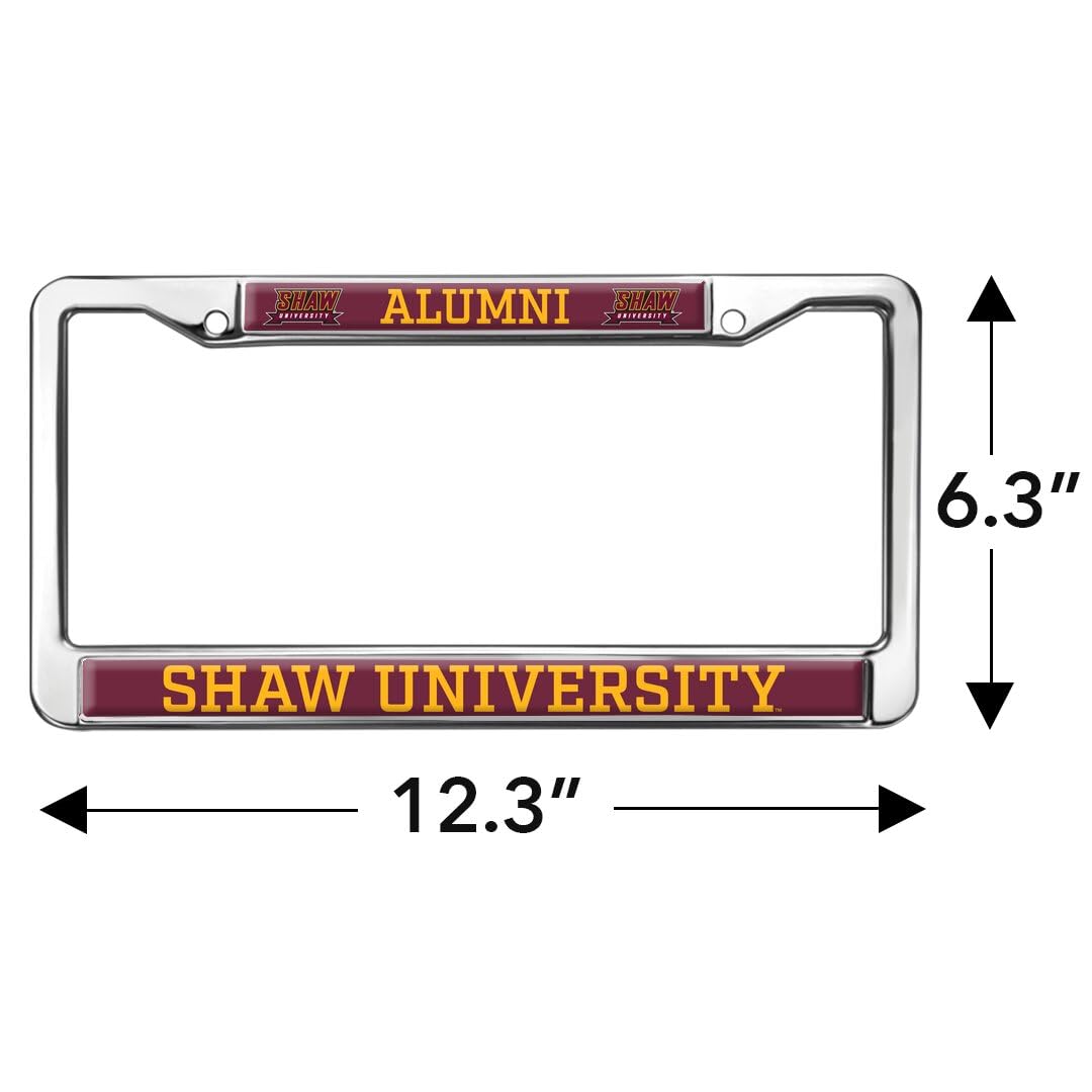 Shaw University Alumni Full Size Standard License Plate Metal Frame