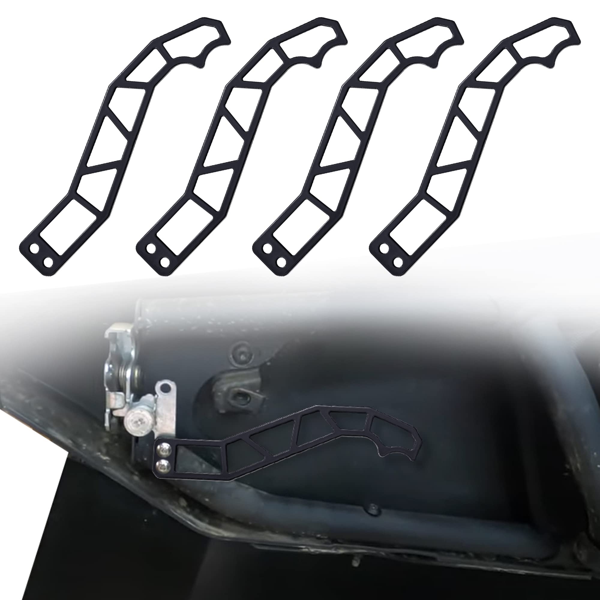 Dicater 4Pcs X3 Door Handle Latches Compatible With Can-Am Maverick X3 X Ds Rs Turbo R Max 2 & 4 Door 2017 2018 2019 2020 2021 2022 2023,Black