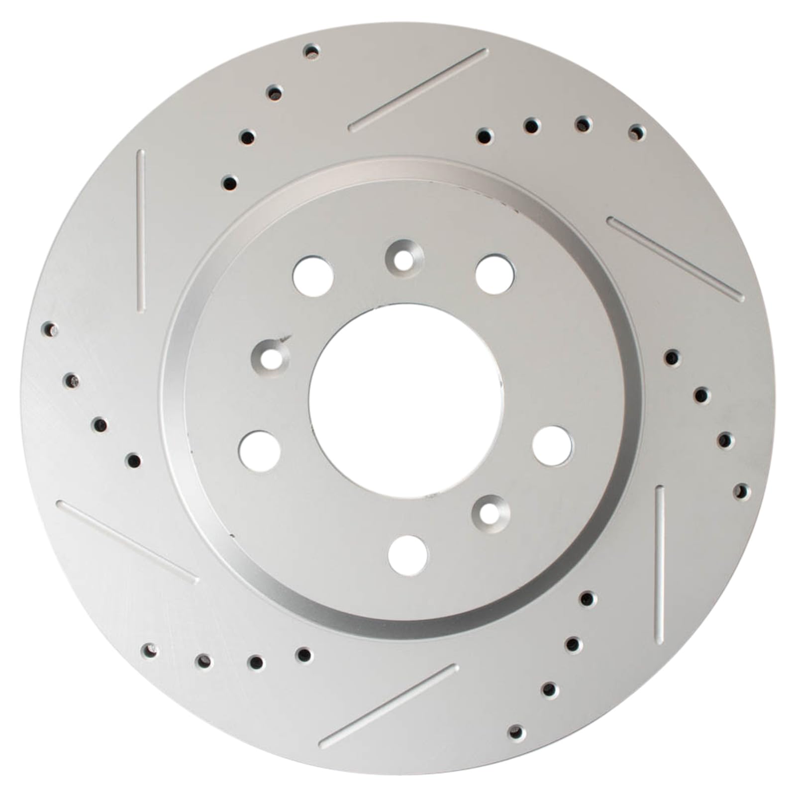 Trq Front Performance Brake Rotors Set Premium G-Coated Cross Drilled & Slotted Compatible With 2006-2011 Buick Lucerne 2006-201