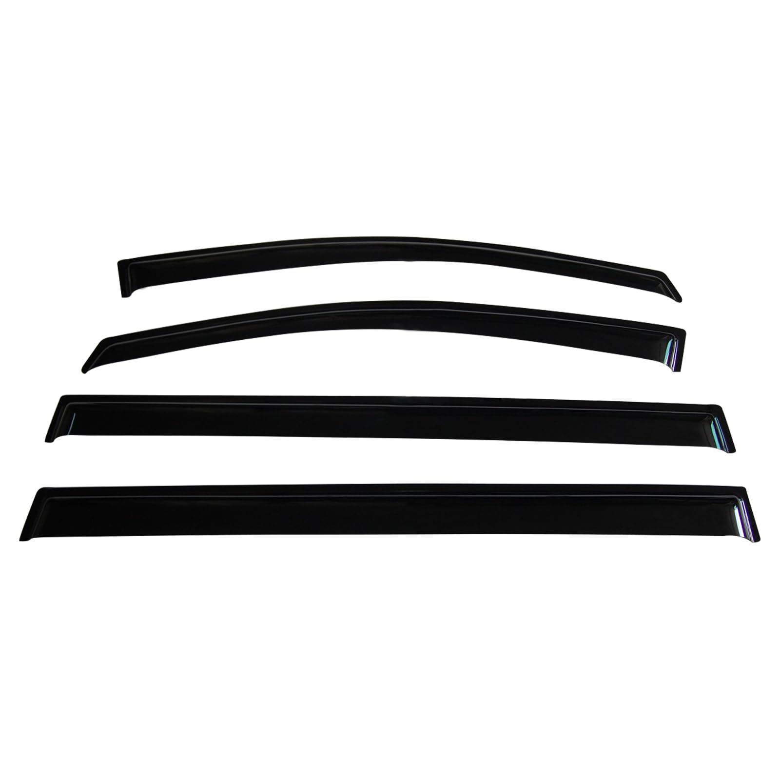 Window Visor Compatible with 2011-2020 Toyota Sienna, Slim Style Acrylic Smoke Tinted Sun Rain Wind Guards Shield Vent Cover Sha