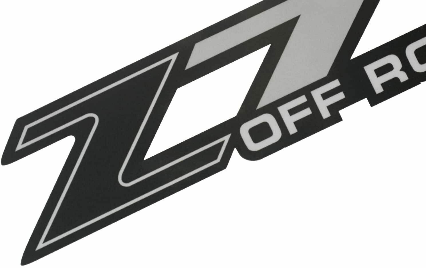2Pc Z71 Off Road Decals Stickers Emblem Replacement for Silverado Z71 2001-2006 Bed Side 1500 2500 HD (Black)