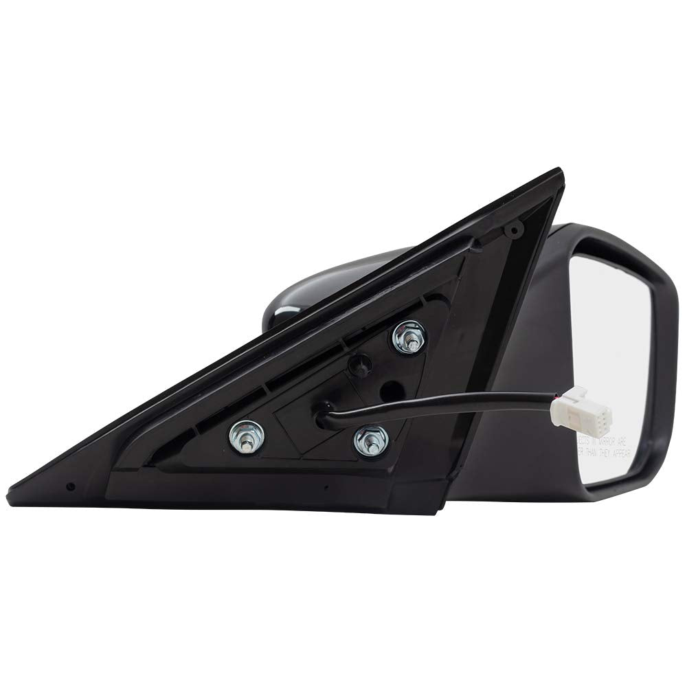 Brock Aftermarket Replacement Part Passenger Side Power Mirror Paint-to-Match Black without Heat-Signal Compatible with 2013-201