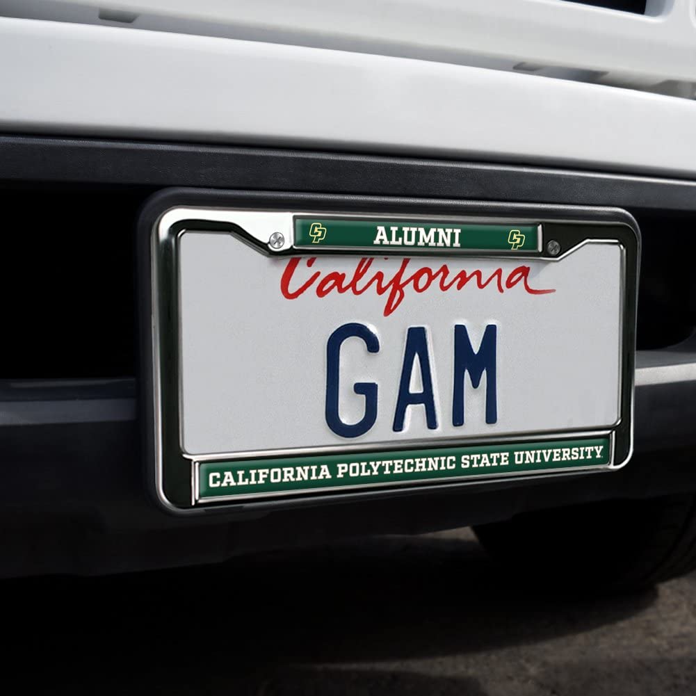 GRAPHICS & MORE Metal License Plate Frame - Cal Poly Alumni Logo - Full Size - One Size - Cal Poly Color
