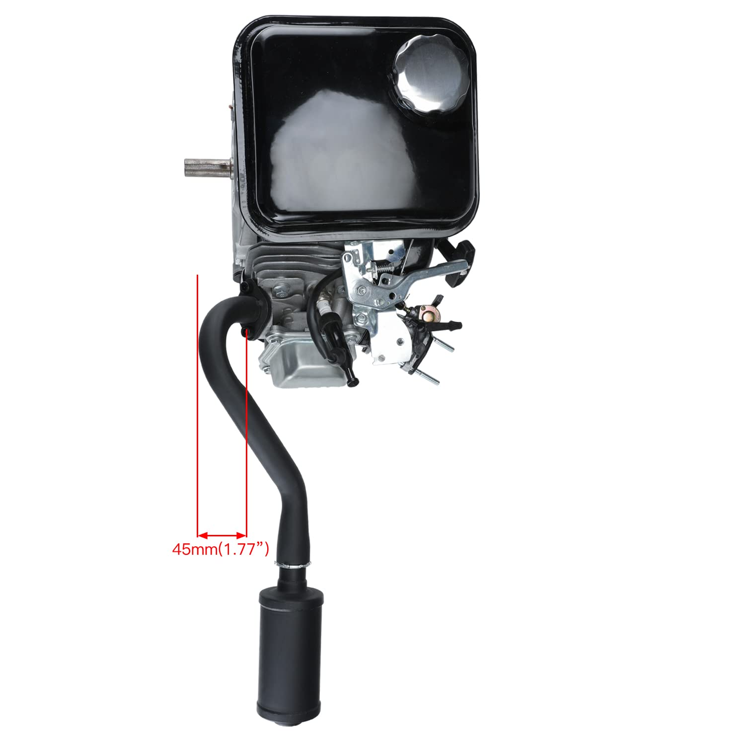 FVRITO Exhaust Pipe Muffler Silencer Kit for Non Hemi Predator 212cc 196cc 6.5hp Coleman Powersports KT196 CK196 RTK200 BK200 Go