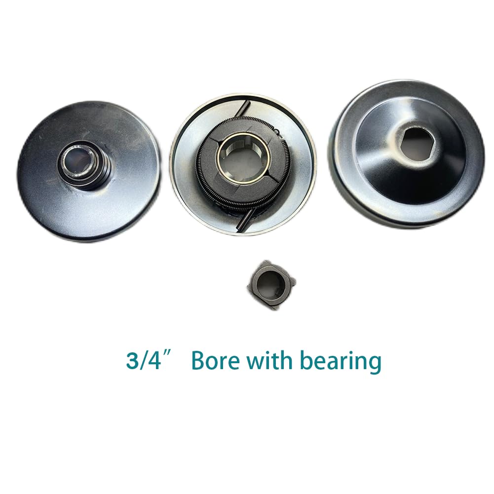 QYMOTO Coleman KT196 Go Kart Clutch 3/4'' Bore Driver Pulley 30 Series Torque Converter 6.5 HP Go Kart Mini Bike Clutch Driver P