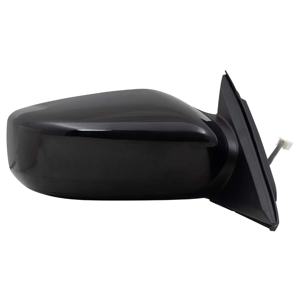 Brock Aftermarket Replacement Part Passenger Side Power Mirror Paint-to-Match Black without Heat-Signal Compatible with 2013-201