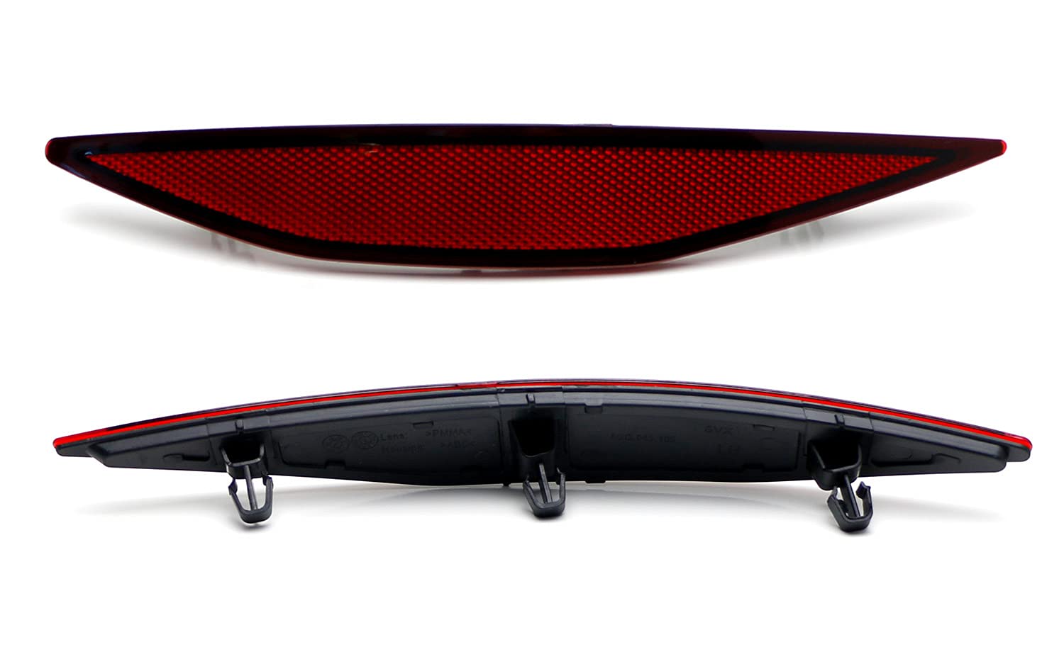 Ijdmtoy Dark Red Lens Rear Bumper Reflector Lenses Compatible With Volkswagen 2015-2019 Mk7 Gti, E-Golf, Golf-R, Oe-Spec Lh Rh Assembly