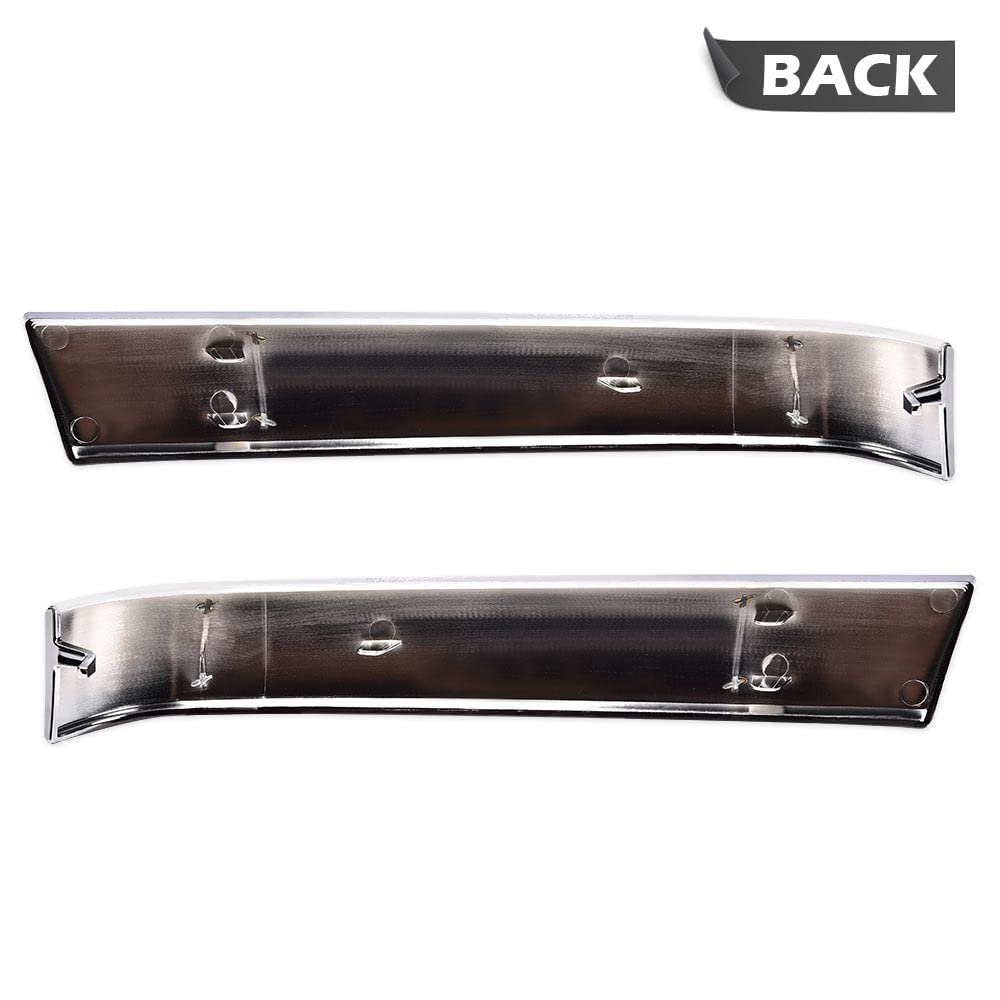 Pit66 Grille Trim Set, Compatible With 2003-2007 Chevy Silverado 1500 Classic Hd 2500 3500 Lh Rh Driver & Passenger Side, 2 Pcs,