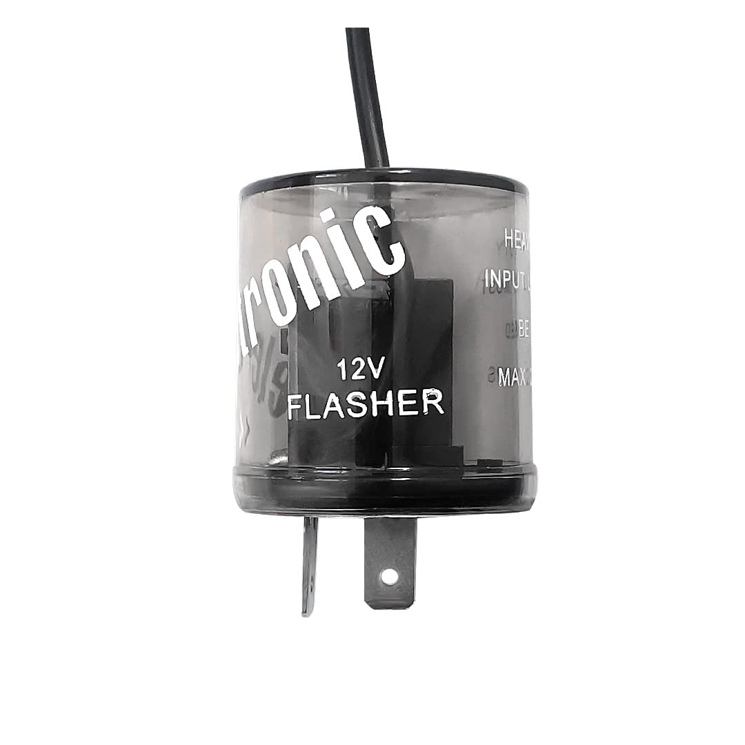 Amfrne 2 Pin Led Flasher, Led Compatible, Fix Turn Signal & Hazard Warn Hyper Flash Flasher, 2 Prong Heavy Duty 12V Led Flasher