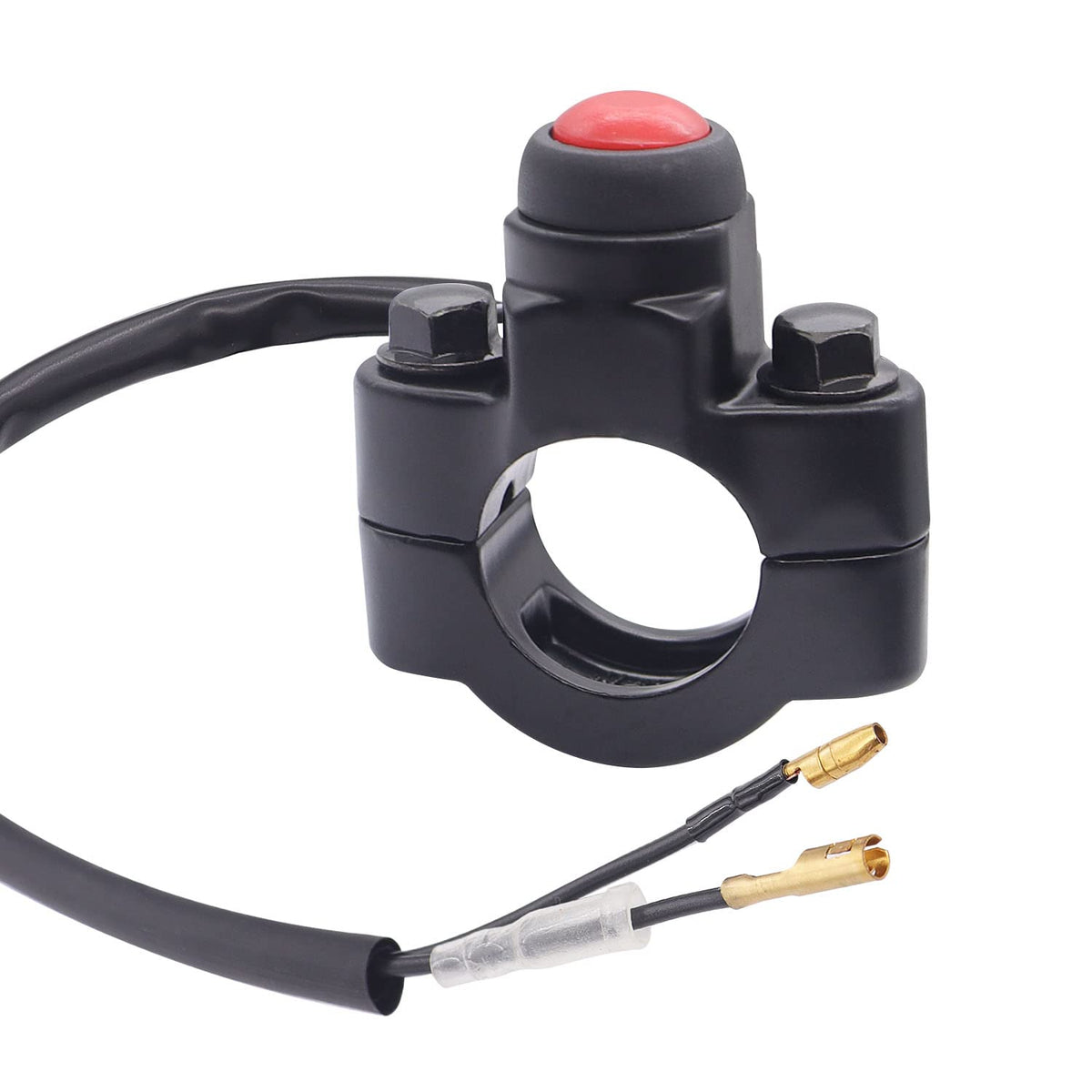 weideer 12V Motorcycle Engine Stop Start Kill Switch ON/Off CNC Universal 7/8inch 22mm Momentary Push Button Switch with Mountin