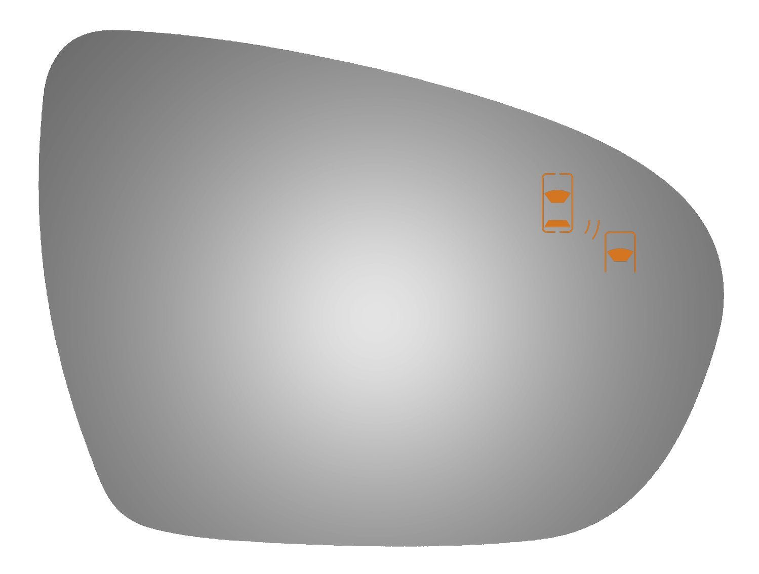 Burco 5613B Convex Passenger Side Power Replacement Mirror Glass with Lasered Holes to use with Factory Blind Spot Detector for 