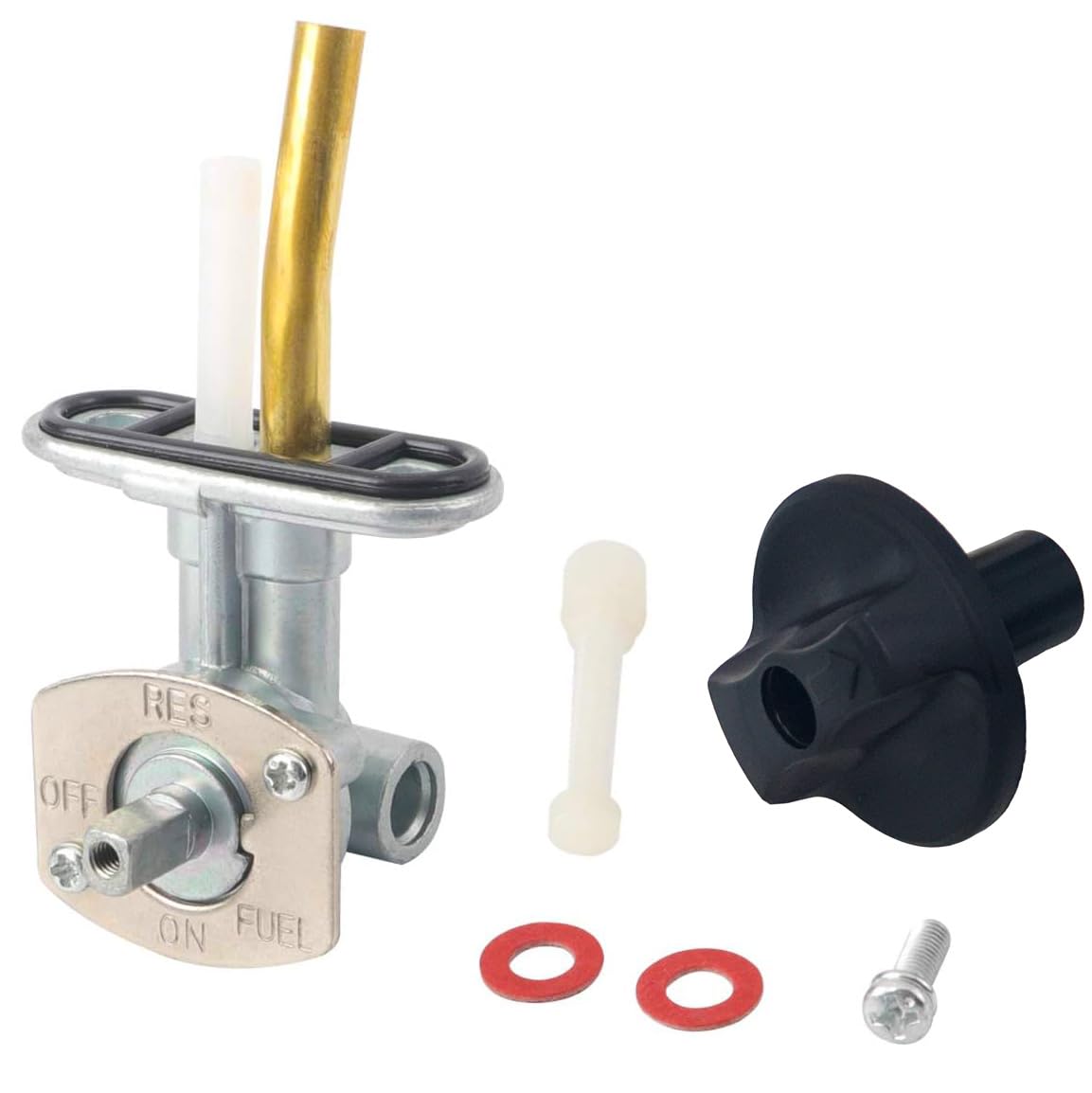 Earlyred Fuel Shut Off Valve Petcock Tank Switch With Knob Lever Compatible With Arctic Cat Atv 250 300 375 400 454 500 0470-445