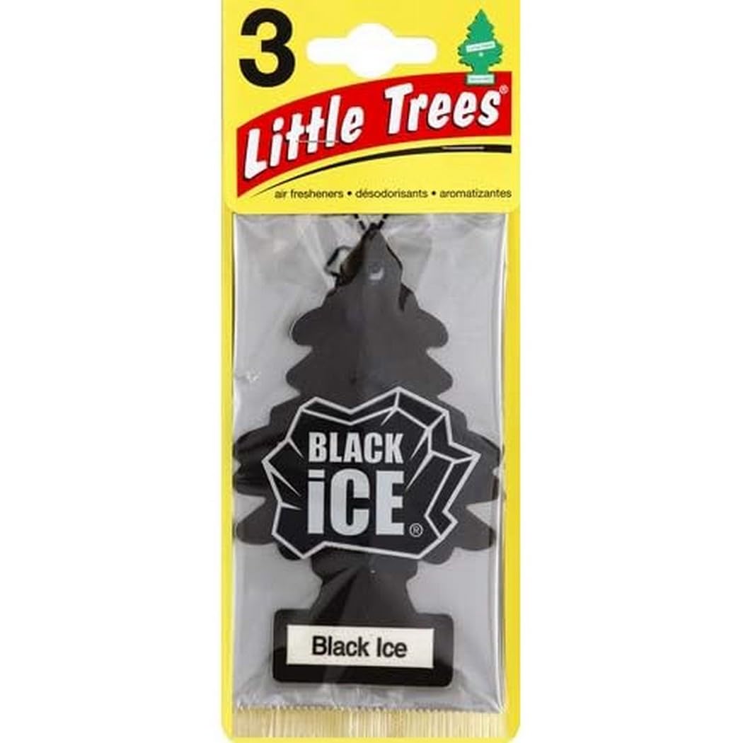Little Trees - U3S-32055 , Air Freshner, Black Ice, 3 Count