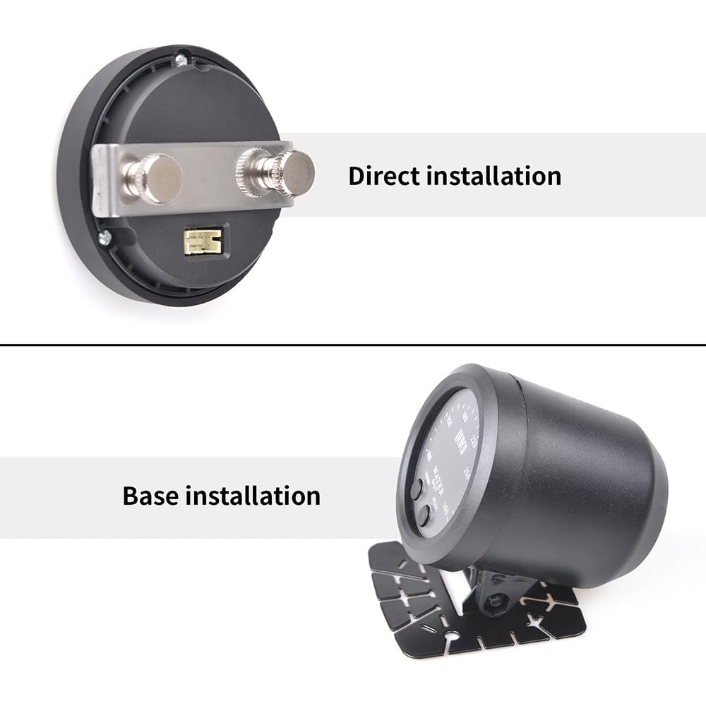 ZHSYMX Universal 52mm Water Temperature Gauge 100-300F(38-150C) Electronic Red Digital LED DC12V/24V for Car Automotive with Ala