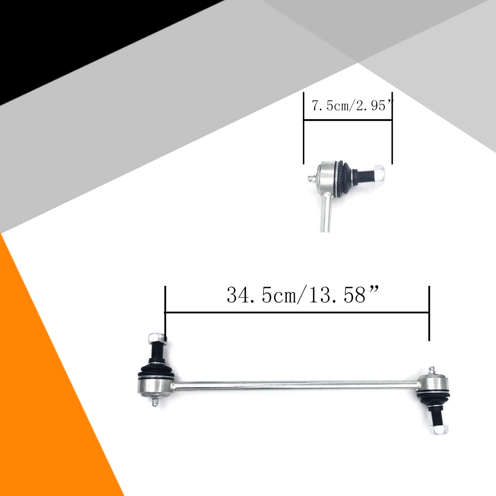 Xopiyao K750124 Front Stabilizer Sway Bar End Link Compatible With Mdx 2006-2013 Zdx 2010-2013 Pilot 2006-2015,Pair Driver And P