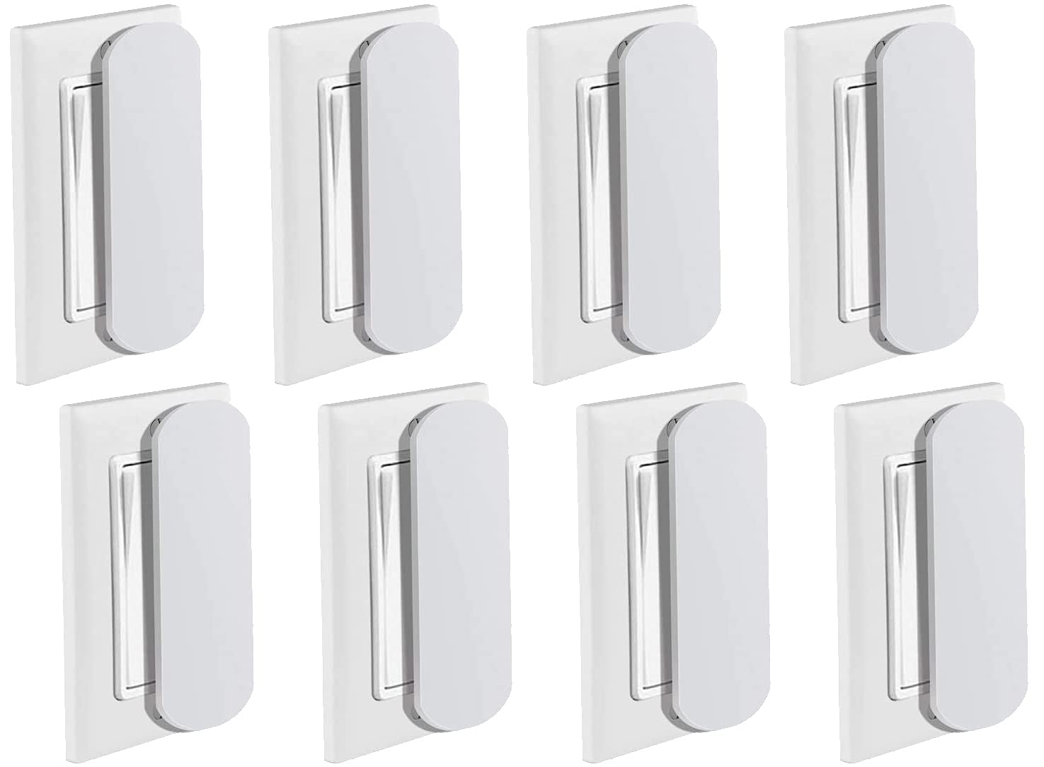 Yeebeny Magnetic Switch And Outlet Cover Light Switch Guards For Flat Modern Switches Toggle Switches, For Sabbath, Home And Office (8 Pack)