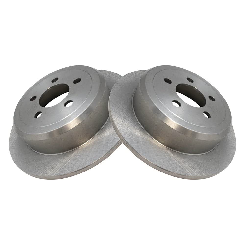 Trq Rear Brake Rotors Set Solid Compatible With 2007-2011 Dodge Nitro 2008-2012 Jeep Liberty