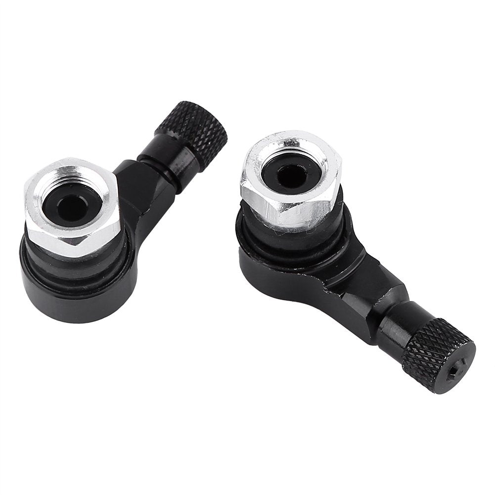 90 Degree Angled Tire Valve Caps Valve Stems Cover Adapter For Car Motorcycle Bike Scooter (Black)