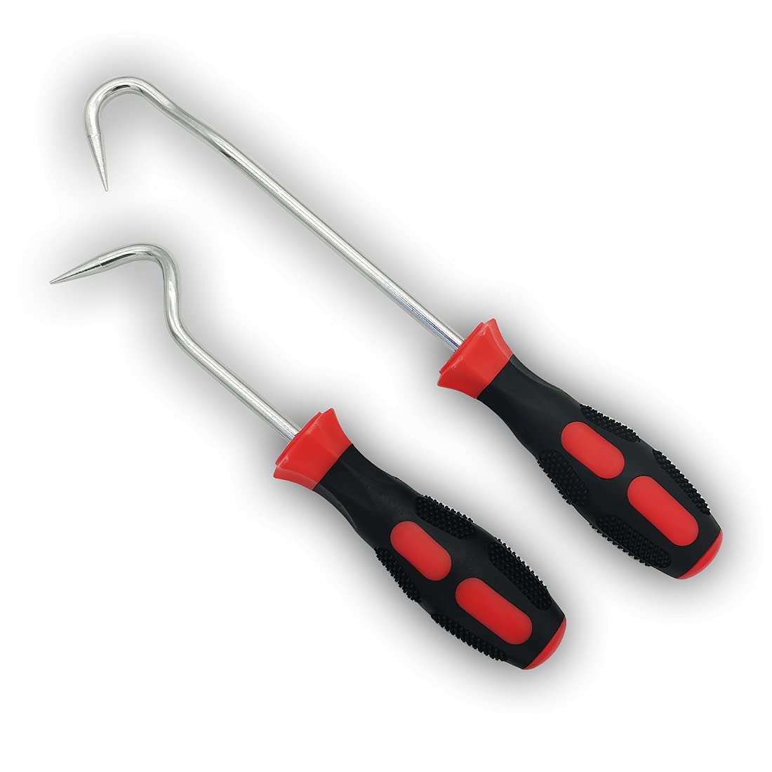 Vastools 10'' & 8'' Hose Removal Hook Pick Set, Radiator Hose Remover, Dual Material Handles, Carbon Steel, Multicolor