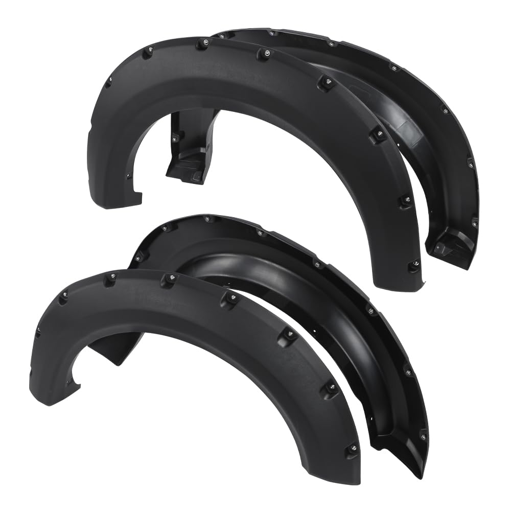 G-Plus Pocket-Riveted Fender Flares, Compatible With Ford F150 2009-2014 Styleside With 67.0 ''/78.8 ''/97.4 '' Bed Models Only(