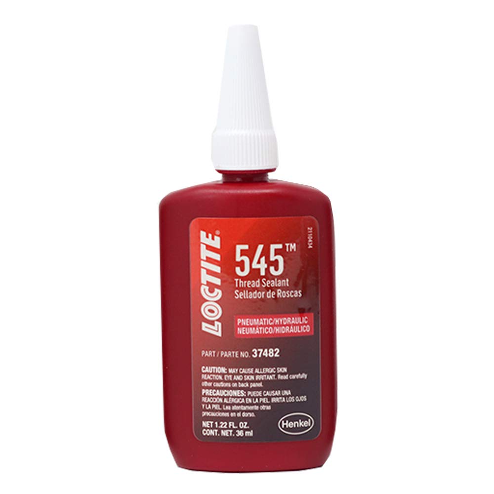 Loctite 545 Pneumatic/Hydraulic Pipe Thread Sealant, High Lubricity, High Pressure, No Fillers, Solvent Resistance, For Fine Thr