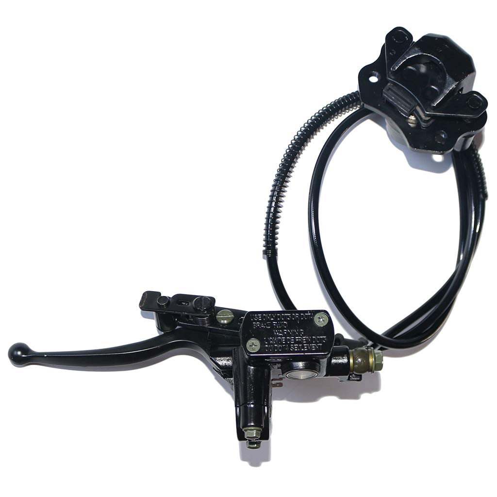 Cncmotok Rear Hand Hydraulic Disc Brake Master Cylinder Caliper Assembly With New Brake Pads For 50Cc 70Cc 90Cc 110Cc 125Cc Atv 